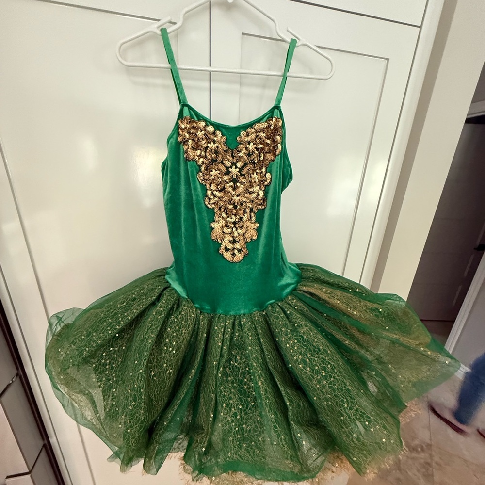 Green and Gold Ballet Tutu